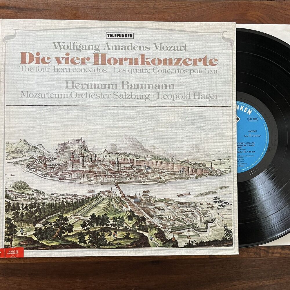 Wolfgang Amadeus Mozart Die vier Hornkonzerte Vinyl LP 1979 Telefunken 6.42360